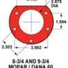 WIL140-8853-BD -HD REAR BRAKES - MOPAR/DANA W/SNAP RING BEARING